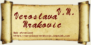 Veroslava Mraković vizit kartica